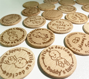 2 Pcs Funny Pregnancy First Time Moms Baby Decision Challenge Coin Set bois nouveau parent decision coin flips bois coin flips - Product Image 4