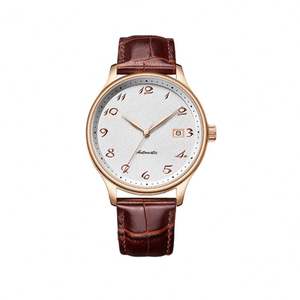 Relojes de Oro con Zafiro al por Mayor para Hombre, Reloj de Lujo para Regalo Empresarial, con Fecha, Resistente al Agua y Luminoso - Product Image 4