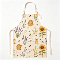 Tablier de cuisine sans manches en coton imprimé personnalisé, lavable, réglable, pour la cuisson, fabricant de textiles de maison OEM ODM