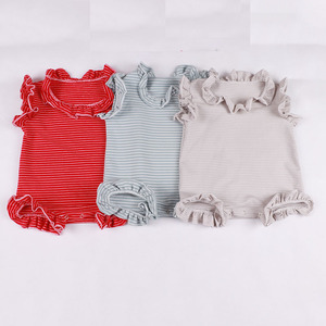 Set di 2 Pezzi per Neonata, Completo in Cotone Waffle con Volant, Body e Pantaloncini, Outfit Estivo per Bambina - Product Image 2