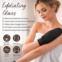 Gant exfoliant coréen, gant marocain, design ovale simple, 100% viscose, gommage corporel pour éliminer les peaux mortes