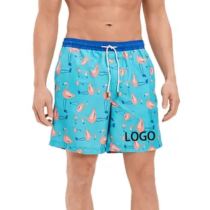 custom logo design mens swimming shorts trunks beach recycled board shorts for surfing quick dry stretchy
