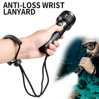 Linterna de Buceo LED Profesional de 1500lm, Impermeable IPX8, Antorcha Subacuática de Largo Alcance de 300M, Lámpara de Buceo Recargable 26650