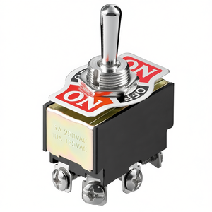 Miniature <b>Toggle</b> Switch 2x On Off On 6 Pin Screw Terminals - Product Image 2