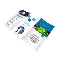 LEISA Échantillon Gratuit Personnalisé Brochure/Flyer Tri-plié Imprimé Recto-Verso en Carton Kraft Couché Papier Offset Design Couleur Promotionnel