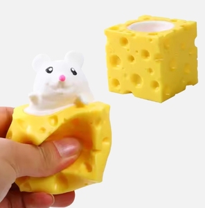 Factory Direct Selling OEM Squeeze Kawaii Cheese Mouse Pop Out Cup Stuffed Animal <b>Toys</b> Anti Stress Fidget <b>Toys</b> for Kids - Product Image 3