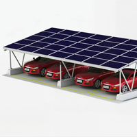 Système de support de panneaux solaires en alliage d'aluminium industriel AL6005-T5, structures de montage pour carport 50 kW, surface anodisée, durée de vie de 25 ans