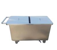 Chariot de transport de jus en acier inoxydable 304/316 de 350-500L avec rebord, personnalisable pour usine alimentaire