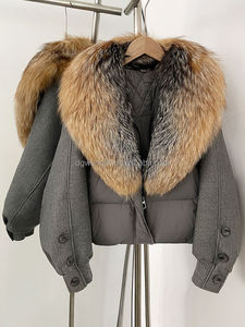 เสื้อโค้ทพัฟเฟอร์ฟิชขนฟ็อกซ์ธรรมชาติสำหรับผู้หญิง ฤดูหนาว 2025 อุ่นสบาย ขนเป็ดขาว 90% กันน้ำ ขายส่ง - Product Image 2