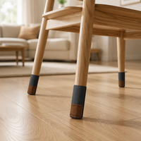 Protections de pieds de chaise autocollantes en feutre de nylon antidérapantes, résistantes à l'usure, écologiques et silencieuses, et sangles de gestion des câbles domestiques