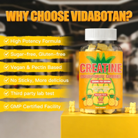 Gummies de Créatine Monohydrate 5000mg par Portion, 60 Gummies, Saveur Ananas, Performance Sportive, Approvisionnement en Gros, Marque Privée, OEM, ODM