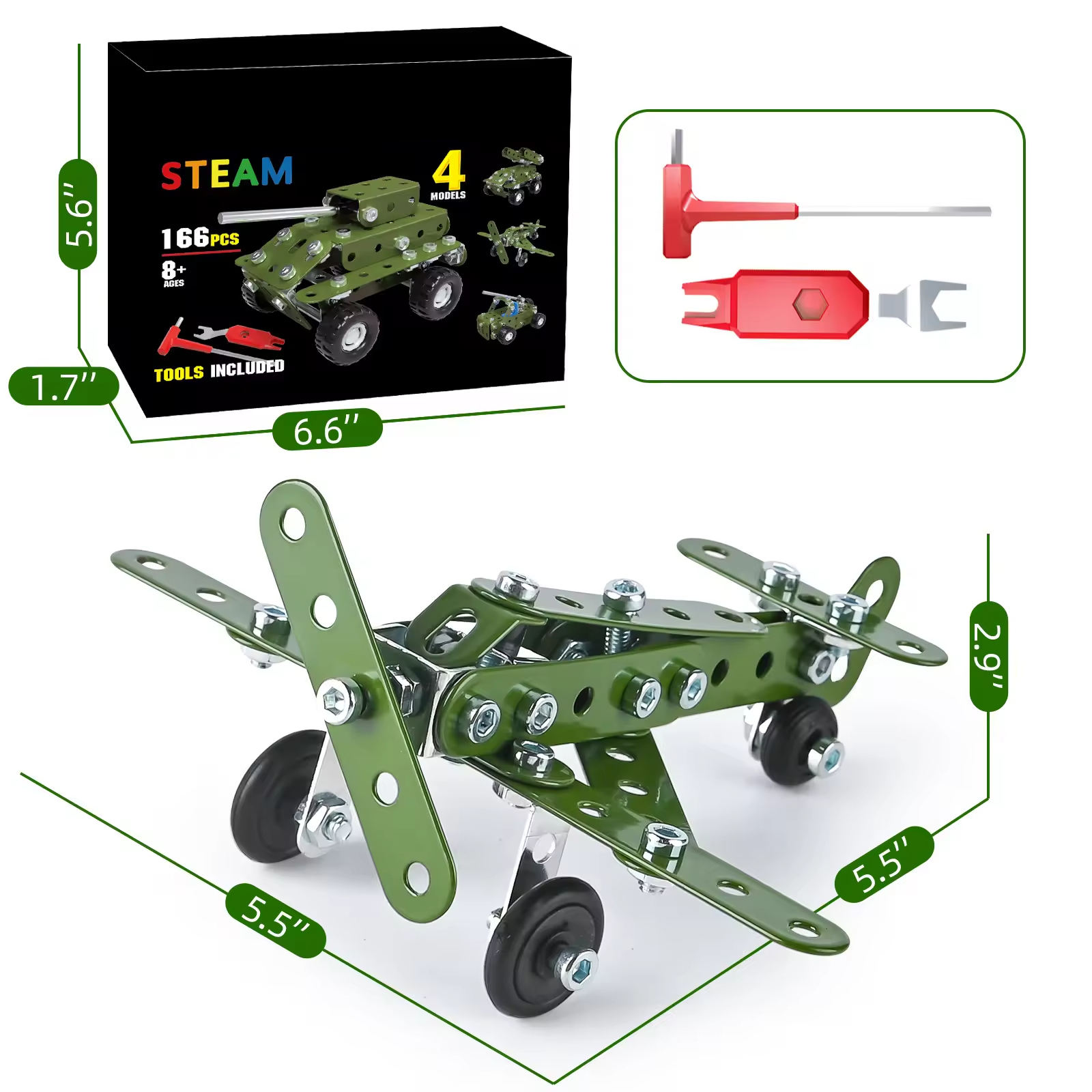 2024 Hot Sale Construction Metal Erector Set for Kids