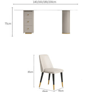 Escritorio de Oficina Moderno de PIEDRA SINTERIZADA al por Mayor para Salón de Belleza, <span class=keywords><strong>Mesa</strong></span> de Consultas Médicas, Escritorio para Computadora - Product Image 6