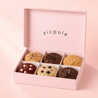 Boîte d'échantillons de pâtisserie personnalisée pour 1, 2, 4 ou 6 mini-gâteaux, donuts ou macarons roses de qualité alimentaire avec fenêtre transparente – Emballage pour pâtisserie sucrée