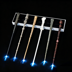 New Design <strong>Harry</strong> Party LED <strong>Magic</strong> <strong>Wand</strong> Durable Resin Plastic Halloween Gift and Children's <strong>Magic</strong> Prop Visual Props - Product Image 2