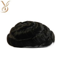 Tupé de Cabello Humano 100% para Hombre, Estilo BIO, Densidad 120, con PU y Encaje para una Línea de Cabello Invisible