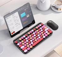 Nouveau design Clavier et souris de jeu sans fil 78 touches Combo Mini ensemble étanche pour les filles