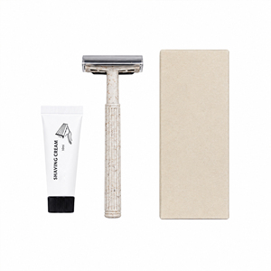 Maquinilla de Afeitar Desechable Biodegradable de Paja de Trigo, Cuchilla Triple de Acero Inoxidable para Afeitar la Cara de Hombres - Product Image 2