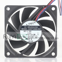 ADDA 24V 48V DC12V 0.20A AC EC 7015 70X70X15MM 7CM CPU Flux Axial Double Ball Haute Température Industrielle AD0712HB-D93 Ventilateur De Refroidissement