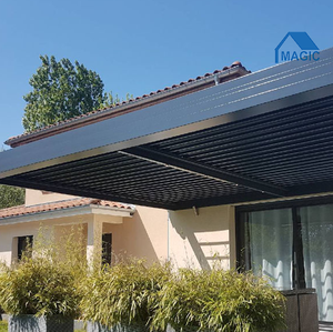 Pérgola Bioclimática Resistente de Aluminio <span class=keywords><strong>4x3</strong></span>, Gazebo Retráctil con Marco con Recubrimiento en Polvo, Hecho en Polonia - Product Image 2