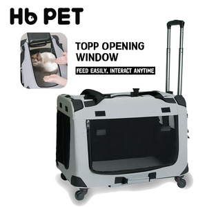 En stock, Cage <span class=keywords><strong>de</strong></span> <span class=keywords><strong>transport</strong></span> pliable et étanche pour chiens et chats, en tissu Oxford, avec quatre roues, idéale pour les sorties en <span class=keywords><strong>voiture</strong></span> - Product Image 5