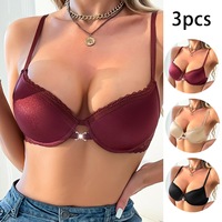 Soutien-gorge push-up anti-affaissement en stock, réglable, à fermeture dorsale unie, pour femme, à fines bretelles, une pièce