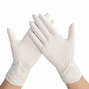 Powder Free Latex Glovees Medical Guantes De Latex Disposable Latex Medical Glovees M 4.5g For Hospital Wholesale