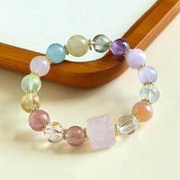Bracelet en perles multigemmes en améthyste violette, motif renard à neuf queues, pour femme, idéal pour le bureau/carrière, bijoux en gros