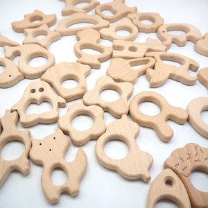 Collar con colgante de madera para bebé, juguete ecológico, <span class=keywords><strong>mordedor</strong></span> de Animal de haya Natural - Product Image 3