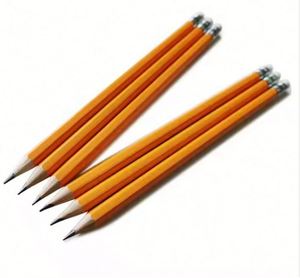 Crayon en bois avec gomme, graphite HB 2, motif hexagonal, dureté 2B, mine colorée, ensemble de dessin pour enfants, emballage promotionnel - Product Image 4