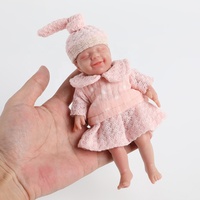 6,69 Zoll Mini Reborn Baby puppen Sweet Girl Voll silikon körper Bestes Geschenk für Kinder