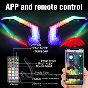 <span class=keywords><strong>X3</strong></span> Fang Lights RGB Conjunto de luz de firma delantera Iluminación DRL Compatible con <span class=keywords><strong>Can</strong></span> <span class=keywords><strong>Am</strong></span> <span class=keywords><strong>Maverick</strong></span> <span class=keywords><strong>X3</strong></span> XDS XRS Max Turbo R 2017-24 - Product Image 5