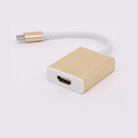 Adaptador Tipo-C Macho a Hembra, Dorado, HD, Combinación de Blindaje, Cubierta de PVC, Carcasa de Aleación de Aluminio, Cable de Cobre, para PC, Laptop, Tablet, MI Stock
