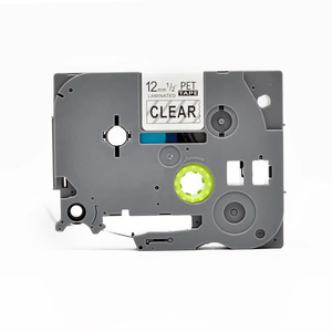 Cinta Adhesiva Laminada Estándar Negra Transparente de 12 mm Orison TZo-131, Compatible con Impresoras <span class=keywords><strong>P</strong></span>-<span class=keywords><strong>Touch</strong></span>, Cintas para Impresora TZe131 TZe-131 - Product Image 1