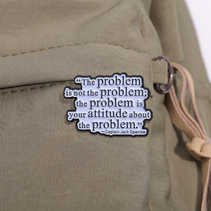 Lustige Probleme Zitat Emaille-Anstecknadeln Damen Herren Broschen Rucksack Revers-Abzeichen Kostüm-Accessoires Modeschmuck Großhandel - Product Image 3