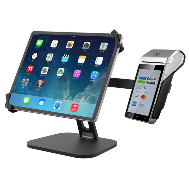 Customize Tablet POS Stand Universal for iPad Tablets PINPAD POS Lock for Restaurant Checkout Counter Adjustable Rotatable
