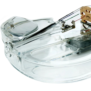 <span class=keywords><strong>Violín</strong></span> Eléctrico NAOMI 4/4, Cuerpo de Acrílico Transparente con Luz LED, Arco de <span class=keywords><strong>Violín</strong></span> Luminoso, Transparente, para Interpretación Electrónica - Product Image 4