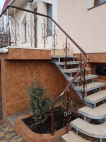 Escaliers préfabriqués couleur or balustrade en aluminium balustrades rampes en fer main courante
