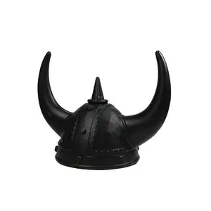 Homem personalizado chapéu carnaval partido plástico Viking capacete chifres diabo chapéu alta qualidade