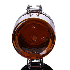 Pot en verre ambré <span class=keywords><strong>de</strong></span> haute qualité <span class=keywords><strong>de</strong></span> 220 ml pour sel <span class=keywords><strong>de</strong></span> <span class=keywords><strong>bain</strong></span>, contenant cosmétique personnalisé avec couvercle pour crème visage et couvercle à clipser - Product Image 3