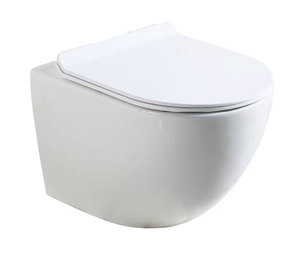 Ensemble Toilettes Murales <span class=keywords><strong>WC</strong></span> en Céramique Sanitaire à Chasse Double Cachée, Design Moderne, avec <span class=keywords><strong>Réservoir</strong></span> d'Eau Dissimulé en PEHD pour Salle de Bain - Product Image 3