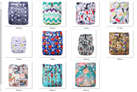 Couches lavables pour bébé de 1 à 3 ans, doublure en tissu de charbon de bambou réutilisable, pantalon d'apprentissage, imprimé coloré, double rangée de boutons-pression, lavable