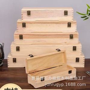 Boîte de rangement rectangulaire en bois massif pour calligraphie et peinture, personnalisable pour rouleaux et éventails, fabriquée au Shandong - Product Image 5