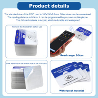 Kartu RFID Tahan Air PVC, Kartu RFID Pintar 13.56MHz NFC213, Kartu Ulasan Google untuk Ulasan Toko