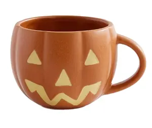 North America 2024 creative design hot Halloween ghost Pumpkin Jack ceramic coffee mug mug kitchen set Receiving dinner