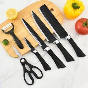 Ergonomic 6-Piece Stainless Steel Cutting Knife <b>Set</b> Non-Stick Coating Home Kitchen Gift Presented in <b>Coloured</b> Gift Box - Product Image 1