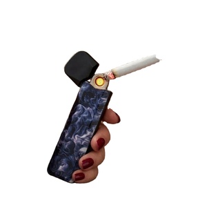Fashionable Colorful Portable Cigarette <b>Lighter</b> USB Rechargeable Battery <b>Windproof</b> Flameless Design Reusable for Daily - Product Image 6