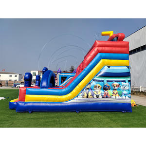 Château Gonflable Combo de Dessins Animés avec Toboggan Humide/Sec pour Parc d'Attractions - Product Image 6