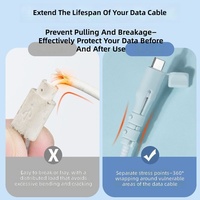 Protector de Cable Anti-Rotura, Funda de Silicona Suave para Móvil, Tipo C, Micro USB, Enrollador de Cable Universal, Accesorios para Cables