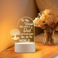 Lampe de table à LED Acrylique Lampe à LED sans fil Lampes de table Spéléologie Lampe créative LOGO Lampe de bureau 3D Veilleuse Kit de table Décoration intérieure